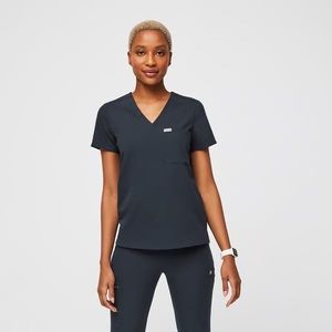 FIGS Catarina one pocket scrub top, Dark Harbor